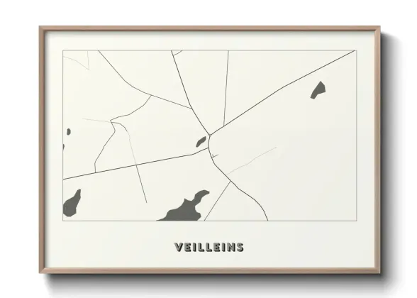 Une affiche de carte sur Veilleins