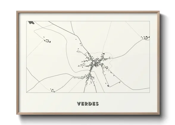 Une affiche de carte sur Verdes