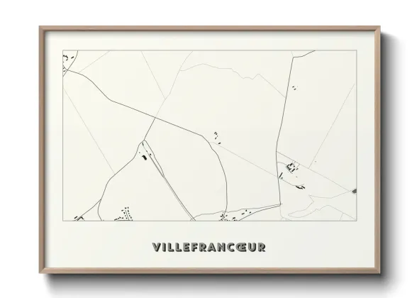 Une affiche de carte sur Villefrancœur
