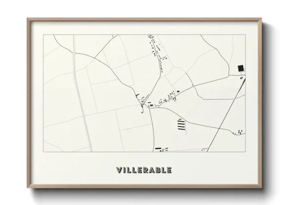 Une affiche de carte sur Villerable