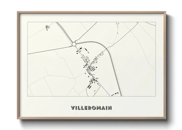 Une affiche de carte sur Villeromain