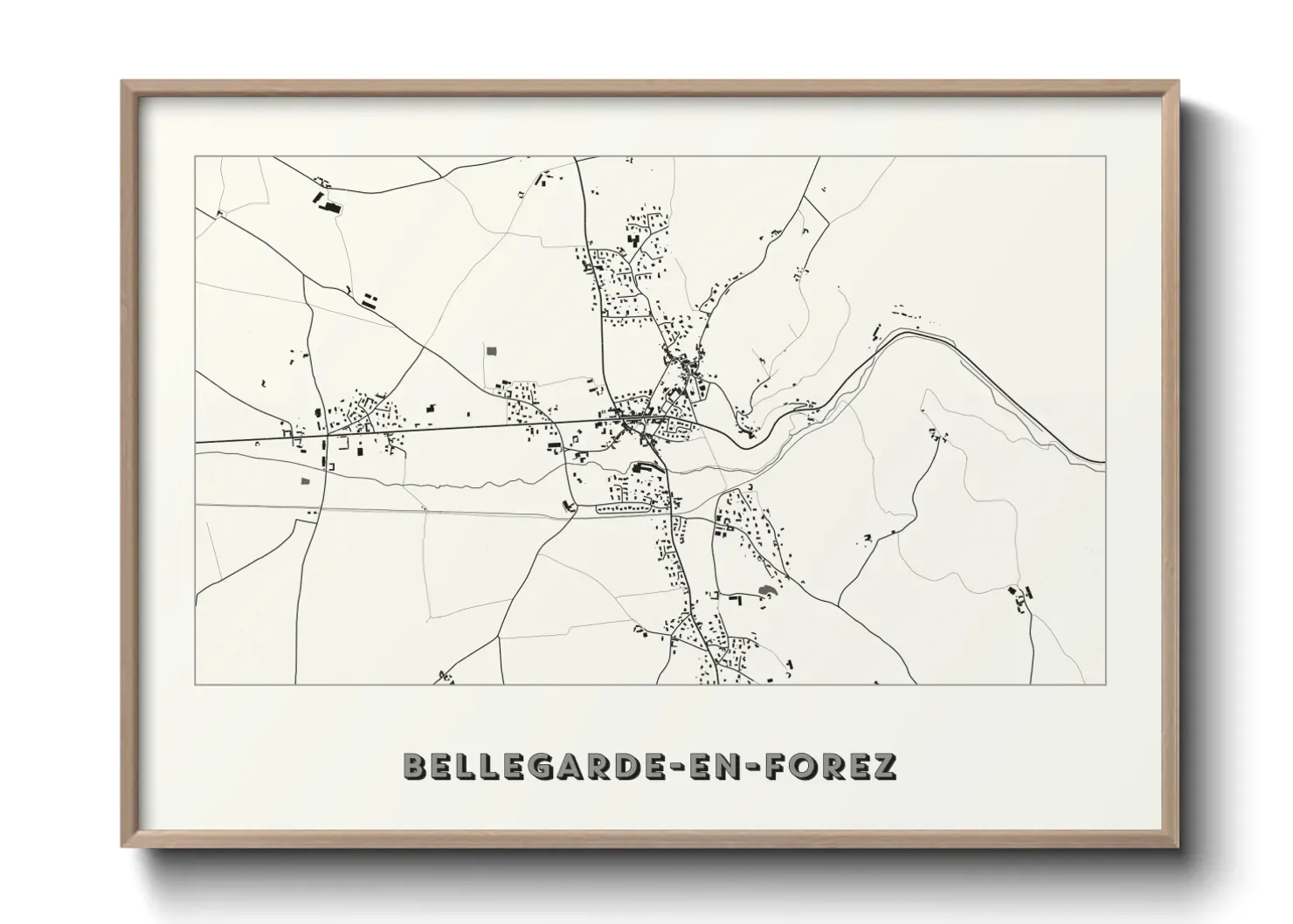 Un poster carteBellegarde-en-Forez