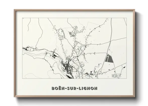 Une affiche de carte sur Boën-sur-Lignon