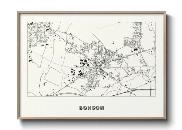 Une affiche de carte sur Bonson