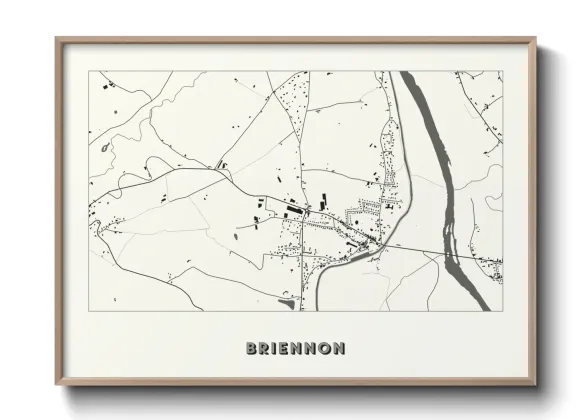 Une affiche de carte sur Briennon