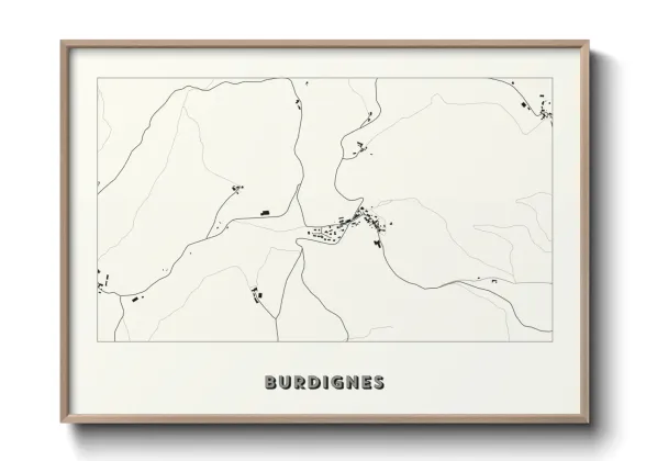 Une affiche de carte sur Burdignes