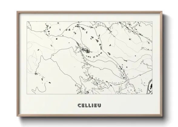 Une affiche de carte sur Cellieu