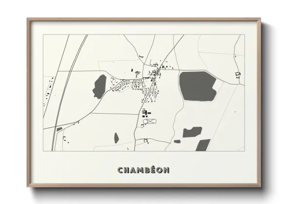 Une affiche de carte sur Chambéon