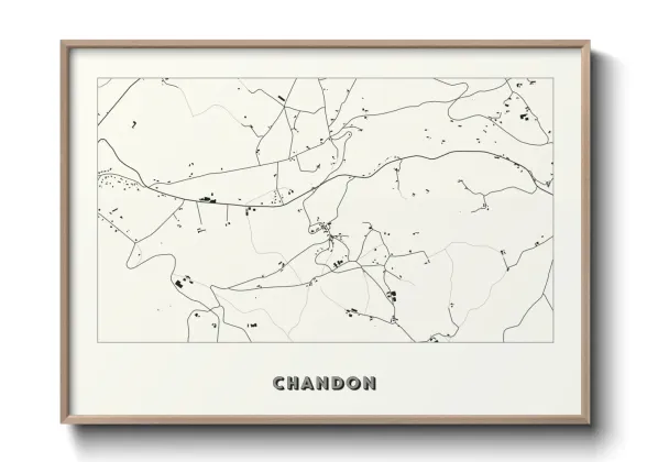 Une affiche de carte sur Chandon