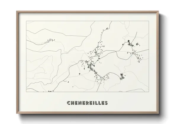 Une affiche de carte sur Chenereilles