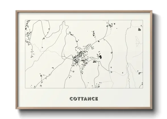 Une affiche de carte sur Cottance