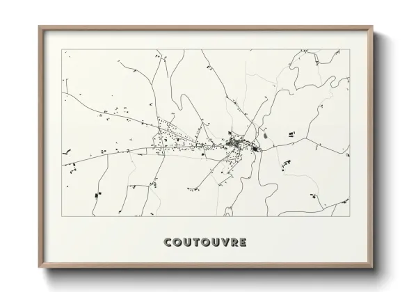 Une affiche de carte sur Coutouvre