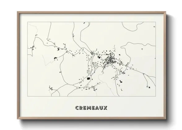 Une affiche de carte sur Cremeaux
