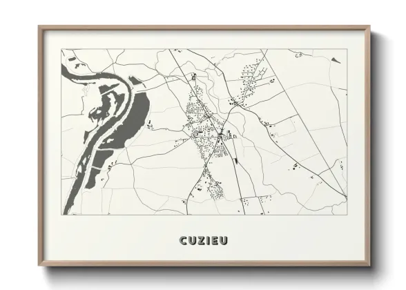 Une affiche de carte sur Cuzieu