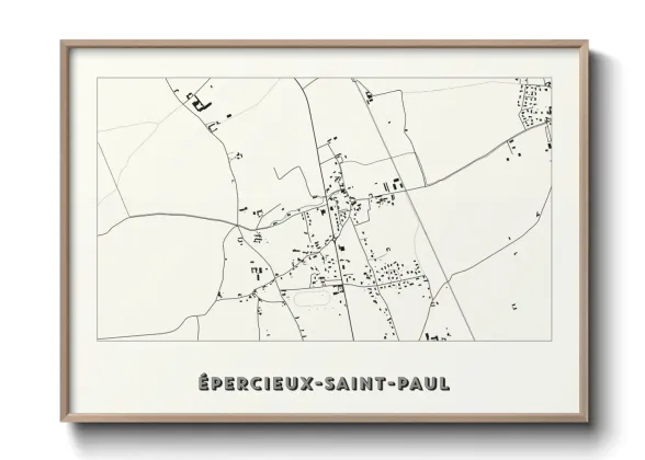 Une affiche de carte sur Épercieux-Saint-Paul