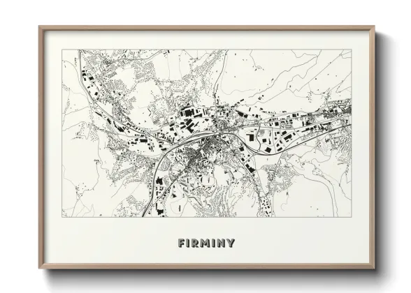 Une affiche de carte sur Firminy