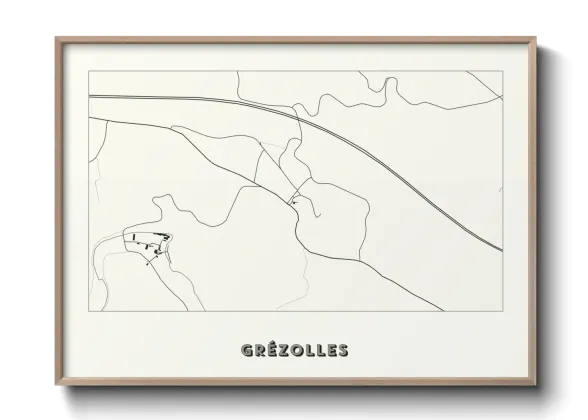 Une affiche de carte sur Grézolles