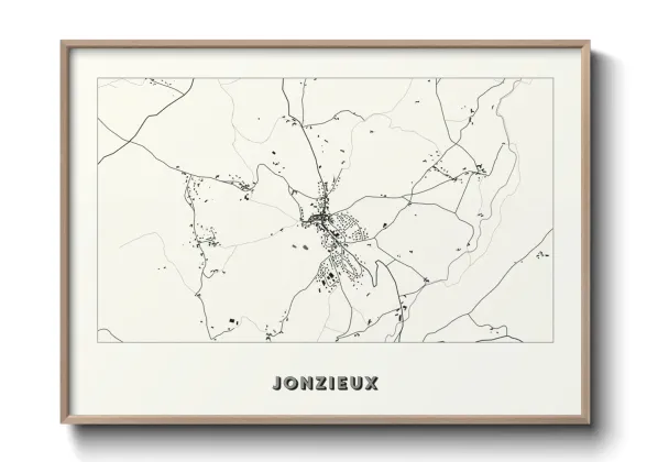 Une affiche de carte sur Jonzieux