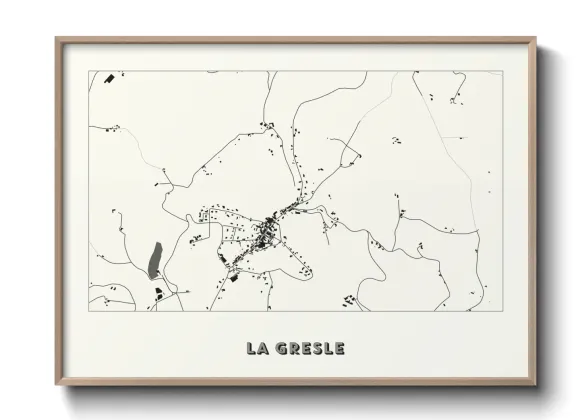 Une affiche de carte sur La Gresle