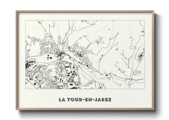 Une affiche de carte sur La Tour-en-Jarez