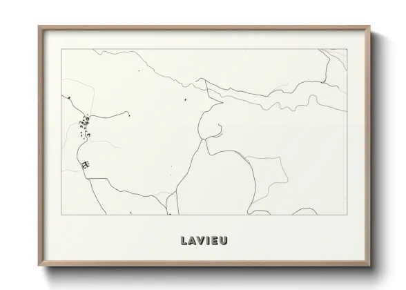 Une affiche de carte sur Lavieu