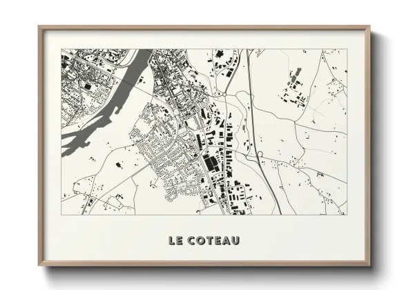 Une affiche de carte sur Le Coteau