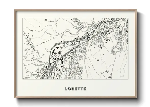 Une affiche de carte sur Lorette