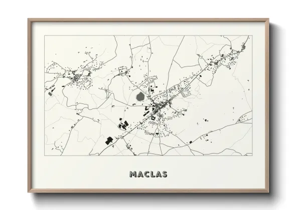 Une affiche de carte sur Maclas