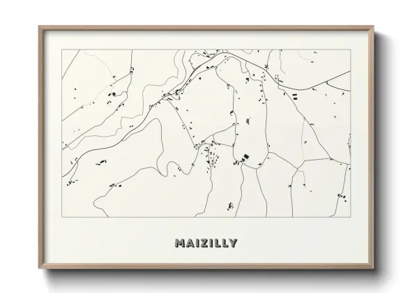 Une affiche de carte sur Maizilly