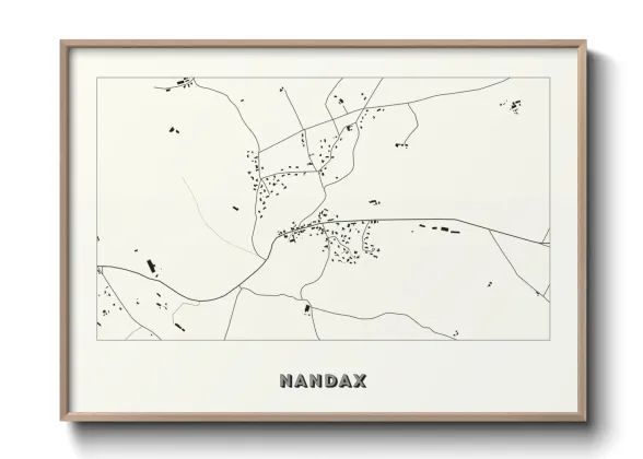 Une affiche de carte sur Nandax