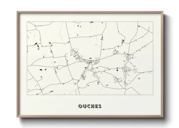 Une affiche de carte sur Ouches