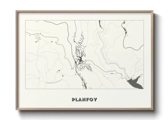 Une affiche de carte sur Planfoy