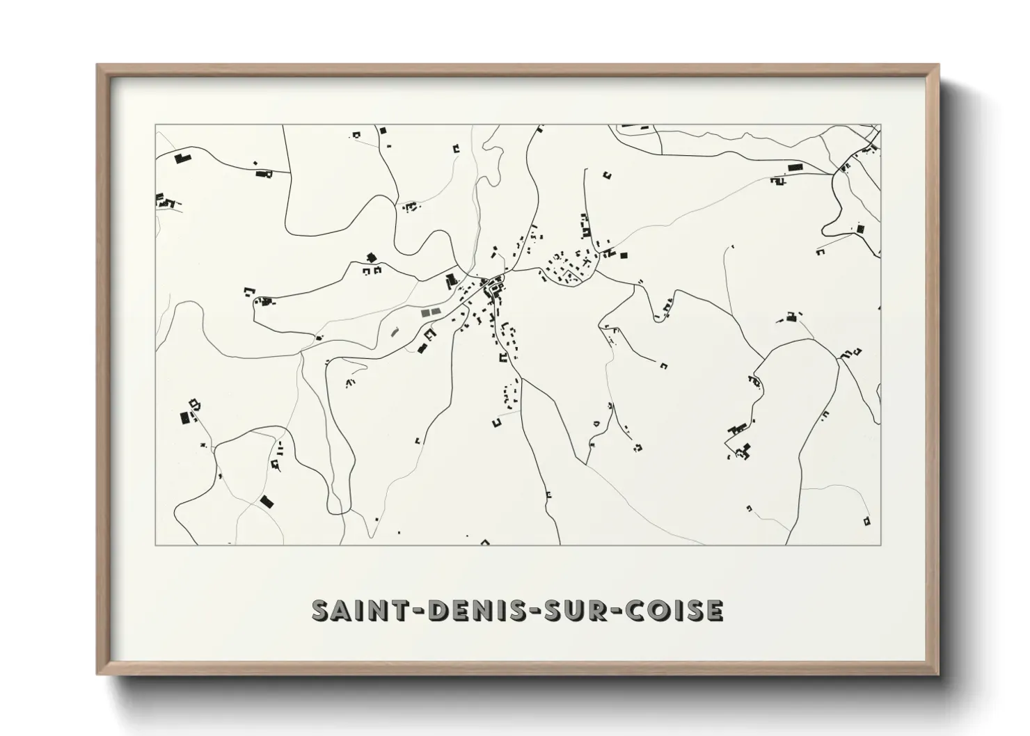 Un poster carteSaint-Denis-sur-Coise