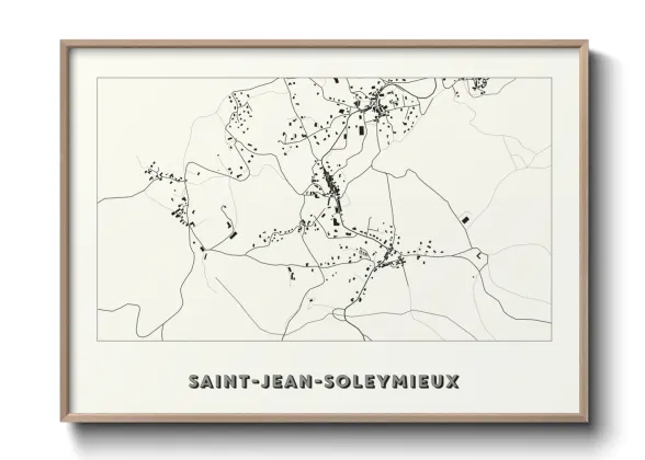 Une affiche de carte sur Saint-Jean-Soleymieux