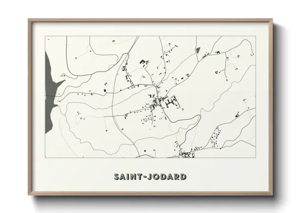Une affiche de carte sur Saint-Jodard