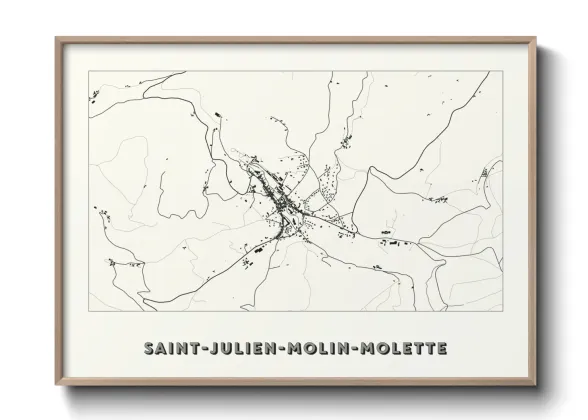 Une affiche de carte sur Saint-Julien-Molin-Molette