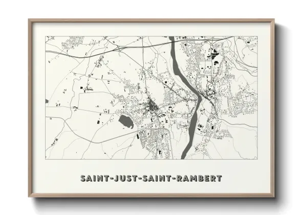 Une affiche de carte sur Saint-Just-Saint-Rambert