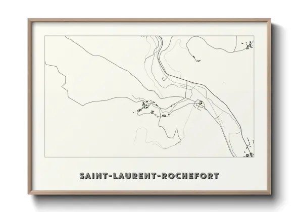 Une affiche de carte sur Saint-Laurent-Rochefort