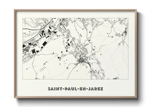 Une affiche de carte sur Saint-Paul-en-Jarez