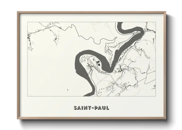 Une affiche de carte sur Saint-Paul