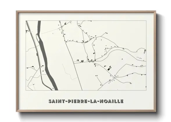 Une affiche de carte sur Saint-Pierre-la-Noaille