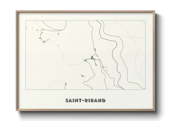 Une affiche de carte sur Saint-Rirand
