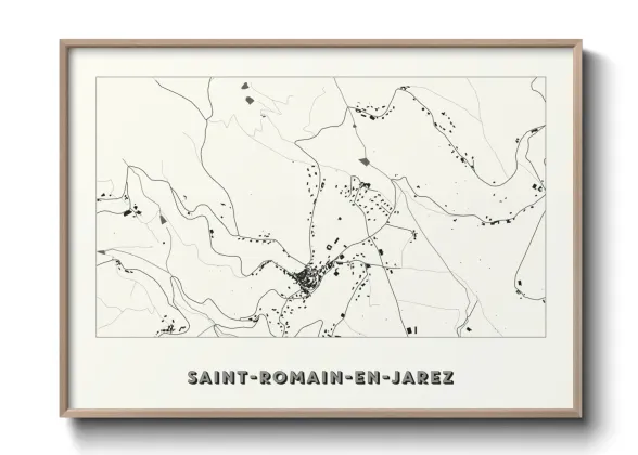 Une affiche de carte sur Saint-Romain-en-Jarez