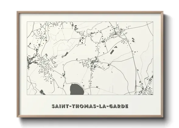 Une affiche de carte sur Saint-Thomas-la-Garde