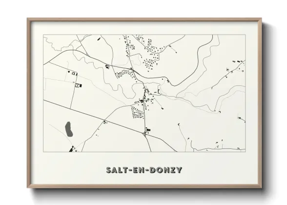 Une affiche de carte sur Salt-en-Donzy