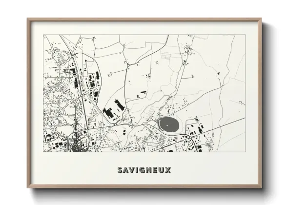 Une affiche de carte sur Savigneux