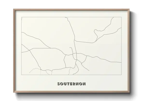 Une affiche de carte sur Souternon