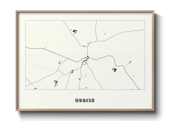 Une affiche de carte sur Urbise