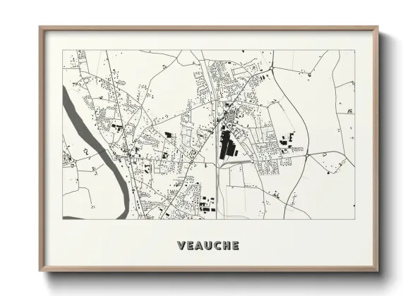Une affiche de carte sur Veauche