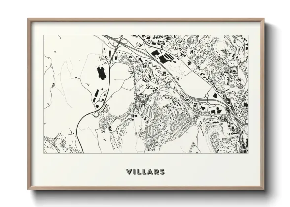 Une affiche de carte sur Villars